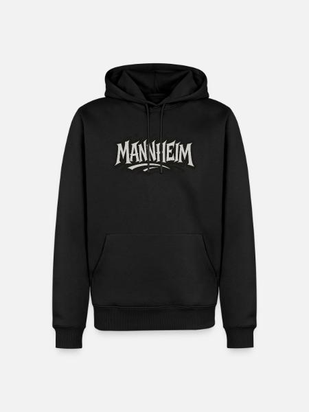 Mannheim Graffiti - Männer Premium Bio Hoodie - Schwarz