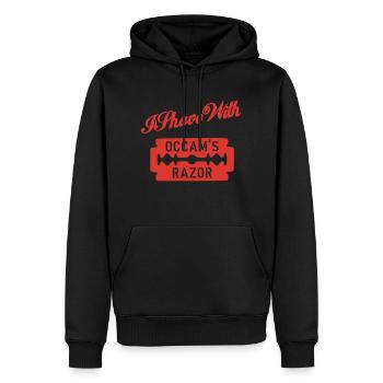 I Shave With Occam's Razor 2 - Männer Premium Bio Hoodie - Schwarz - Vorne - Nico (187cm)