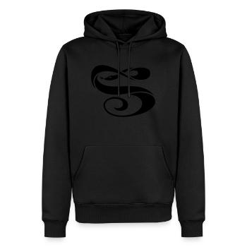 Tribal snake - Männer Premium Bio Hoodie - Schwarz - Vorne - Nico (187cm)