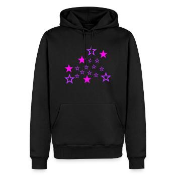 etoiles - Sweat à capuche Premium bio Homme - noir - Devant - Nico (187cm)