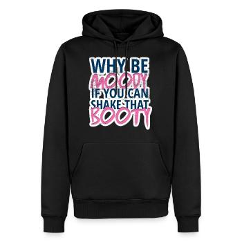 Sport - Gym - Fitness - Danse - Entraînement - Cadeau - Sweat à capuche Premium bio Homme - noir - Devant - Nico (187cm)