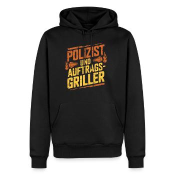 Polizist und Auftragsgriller - Männer Premium Bio Hoodie - Schwarz - Vorne - Nico (187cm)