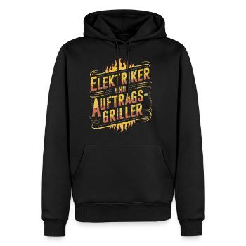 Elektriker und Auftragsgriller - Männer Premium Bio Hoodie - Schwarz - Vorne - Nico (187cm)