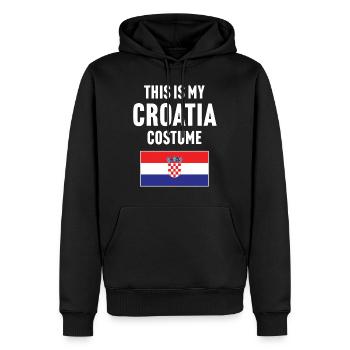 C’est mon costume de Croatie - Sweat à capuche Premium bio Homme - noir - Devant - Nico (187cm)
