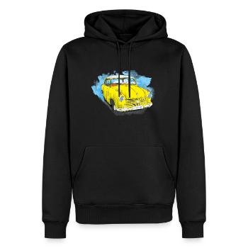Lloyd LP 600 - Männer Premium Bio Hoodie - Schwarz - Vorne - Nico (187cm)