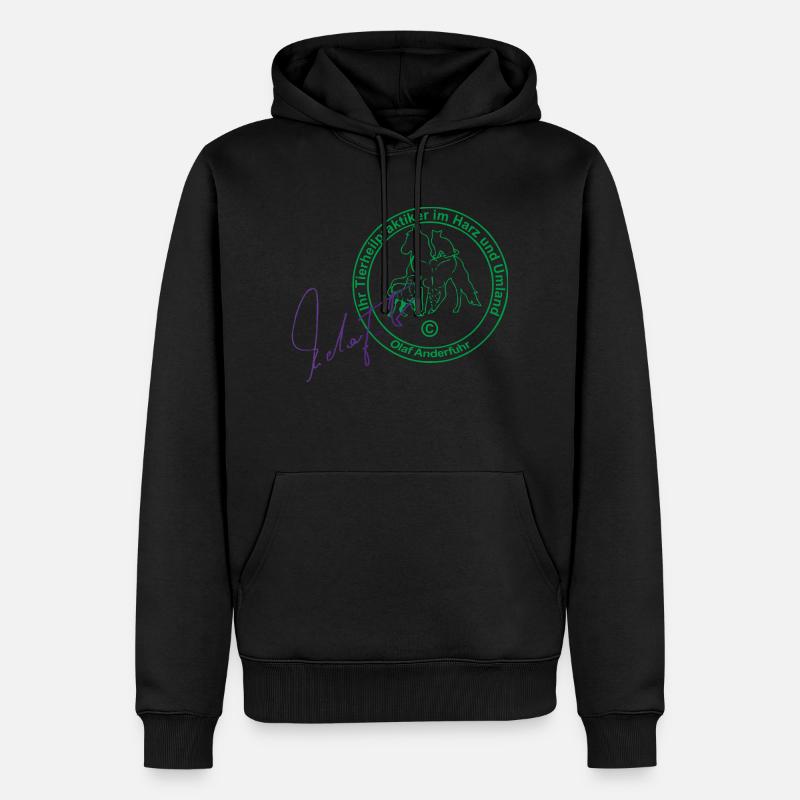 Praxis- Stempel - Männer Premium Bio Hoodie - Schwarz