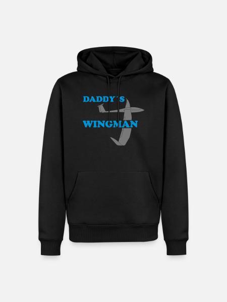 daddys wingman Geschenk - Männer Premium Bio Hoodie - Schwarz