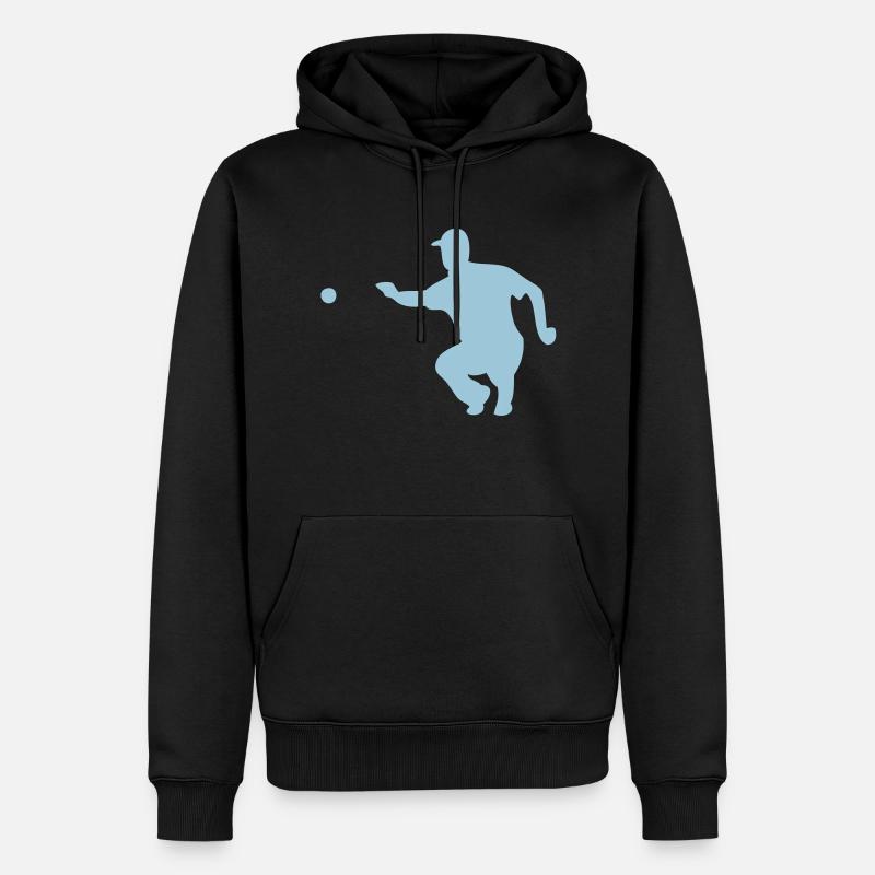 pointeur boule petanque1 - Sweat à capuche Premium bio Homme - noir