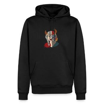 Wikinger Schildmaid Odin - Männer Premium Bio Hoodie - Schwarz - Vorne - Nico (187cm)