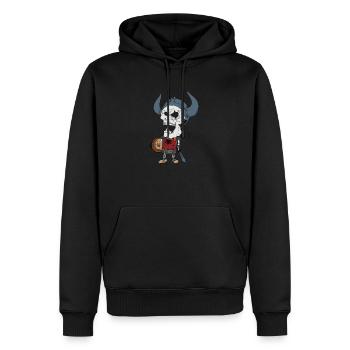 Viking skeleton Vikings - Men’s Premium Organic Hoodie - black - Front - Nico (187cm)