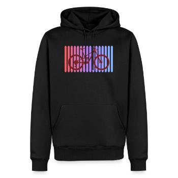 VTT - Sweat à capuche Premium bio Homme - noir - Devant - Nico (187cm)