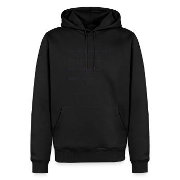 love quotes de - Männer Premium Bio Hoodie - Schwarz - Vorne - Nico (187cm)