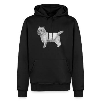 Cairn-Terrier - Männer Premium Bio Hoodie - Schwarz - Vorne - Nico (187cm)