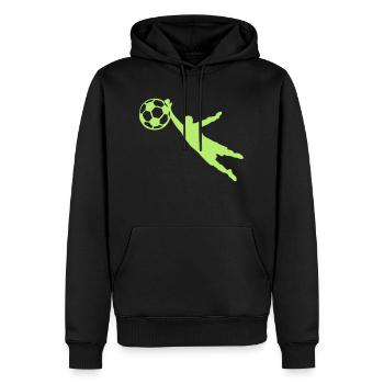 Torwart Fußball-Ball - Männer Premium Bio Hoodie - Schwarz - Vorne - Nico (187cm)
