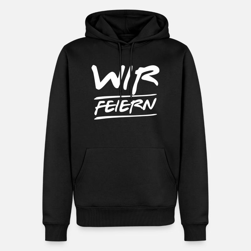 ich heirate - wir feiern - Männer Premium Bio Hoodie - Schwarz