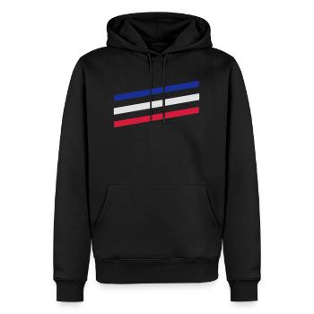 France Français Française French Frankreich - Männer Premium Bio Hoodie - Schwarz - Vorne - Nico (187cm)