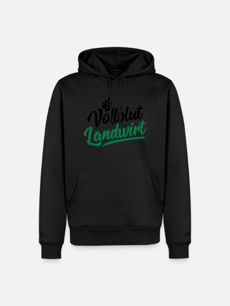 vollblut landwirt - Männer Premium Bio Hoodie - Schwarz