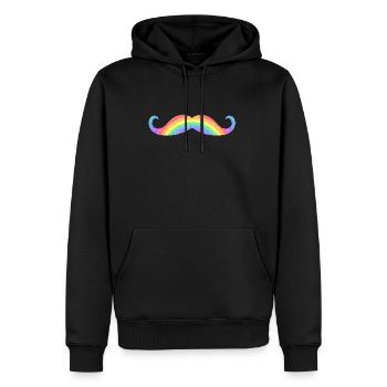 Regenbogen-Tasch - Männer Premium Bio Hoodie - Schwarz - Vorne - Nico (187cm)