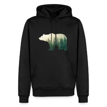 Aventure Outsider Outdoor Nature - Sweat à capuche Premium bio Homme - noir - Devant - Nico (187cm)