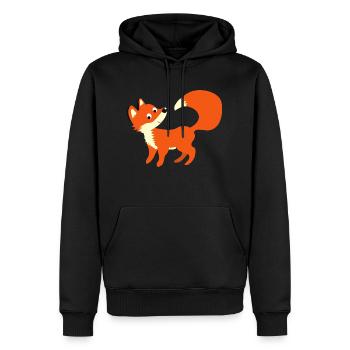 Fox - schlauer Fuchs zur Einschulung - Männer Premium Bio Hoodie - Schwarz - Vorne - Nico (187cm)