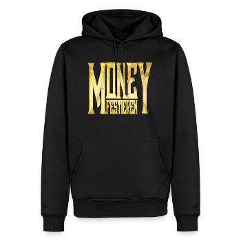 MONEY - MoneyFixer votre richesse - Sweat à capuche Premium bio Homme - noir - Devant - Nico (187cm)