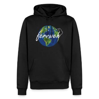 Fernweh - Männer Premium Bio Hoodie - Schwarz - Vorne - Nico (187cm)