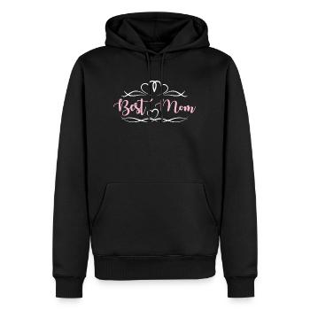 Meilleur cœur de la mère - Sweat à capuche Premium bio Homme - noir - Devant - Nico (187cm)