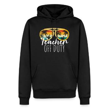 Teacher off Duty - Männer Premium Bio Hoodie - Schwarz - Vorne - Nico (187cm)