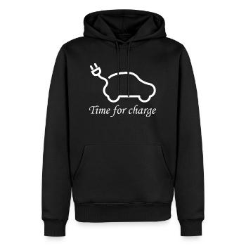 Electric Car E-mobility Hybrid - Männer Premium Bio Hoodie - Schwarz - Vorne - Nico (187cm)