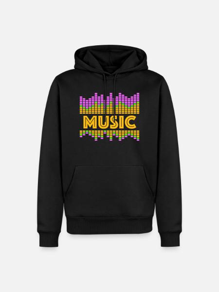Musik Equalizer LED Lights Rhythm Dance Stereo - Herre Premium økologisk hoodie - sort