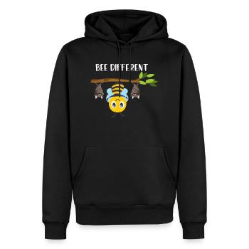Bee Different Honey Bee With Bats - Männer Premium Bio Hoodie - Schwarz - Vorne - Nico (187cm)