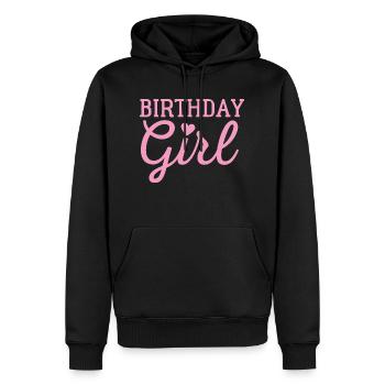 Fille d’anniversaire - Sweat à capuche Premium bio Homme - noir - Devant - Nico (187cm)