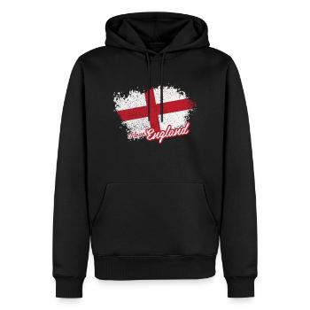 Ich liebe England - Männer Premium Bio Hoodie - Schwarz - Vorne - Nico (187cm)