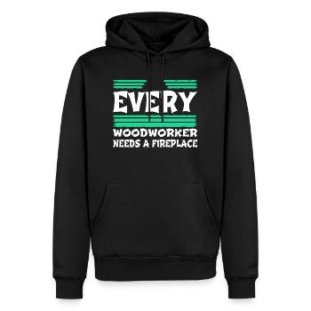 blogger the carpenters awesome cabinetmaker - Männer Premium Bio Hoodie - Schwarz - Vorne - Nico (187cm)