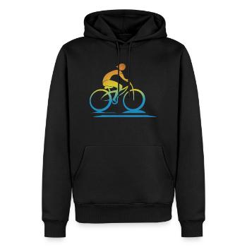 Radfahrer - Männer Premium Bio Hoodie - Schwarz - Vorne - Nico (187cm)