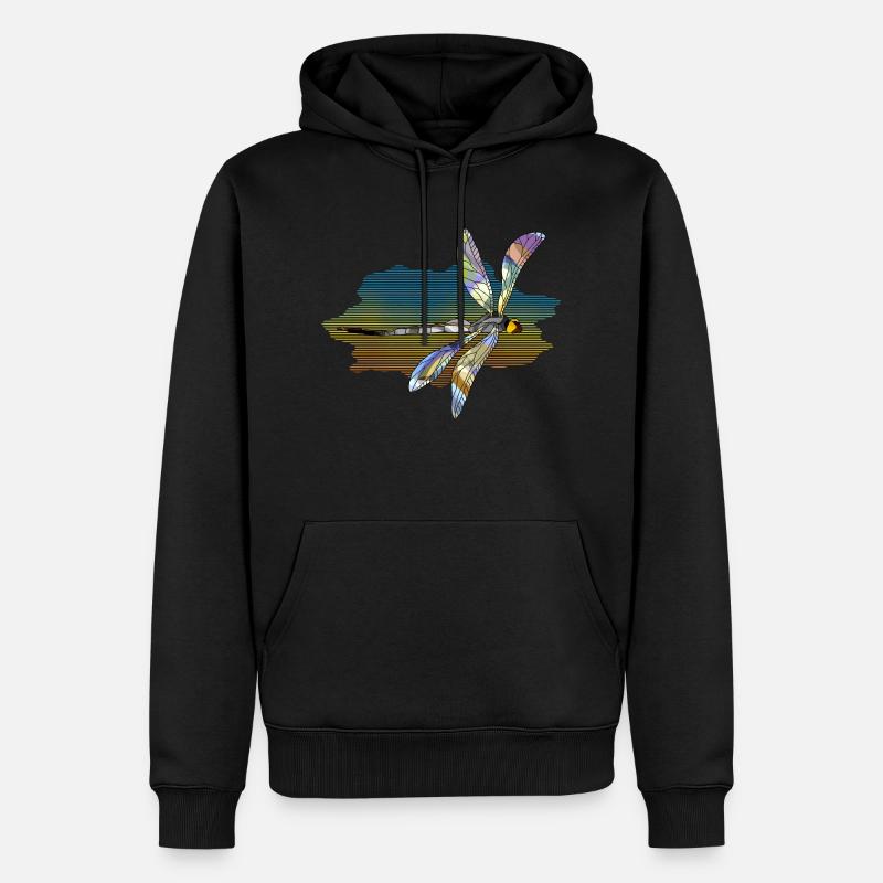 Libellule - Sweat à capuche Premium bio Homme - noir