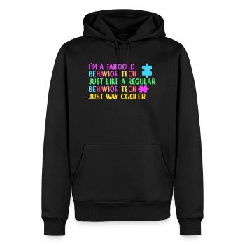 Thérapeute comportementaliste Thérapeute - Sweat à capuche Premium bio Homme - noir - Devant - Nico (187cm)