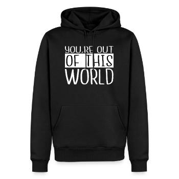 astronomy stuff birthday telescope gift idea - Männer Premium Bio Hoodie - Schwarz - Vorne - Nico (187cm)
