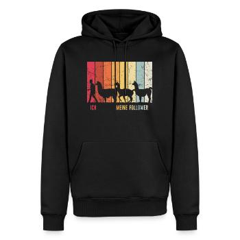 Ich Meine Follower Lustiges Lama Alpaka Landwirt G - Männer Premium Bio Hoodie - Schwarz - Vorne - Nico (187cm)