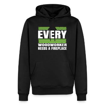 funshirt birthday present funny carpenter - Men’s Premium Organic Hoodie - black - Front - Nico (187cm)