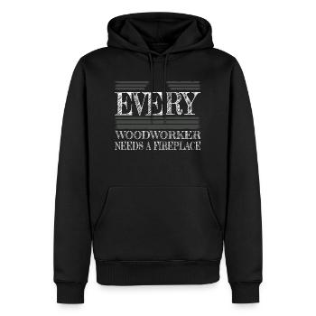 forester fun lumber woodworker carpenter joke - Männer Premium Bio Hoodie - Schwarz - Vorne - Nico (187cm)