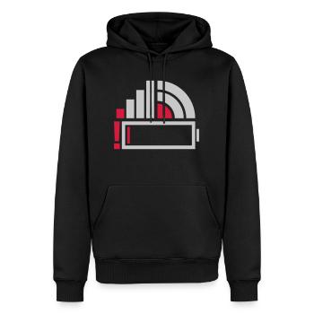 Bad Icons Smartphone Icons - Men’s Premium Organic Hoodie - black - Front - Nico (187cm)