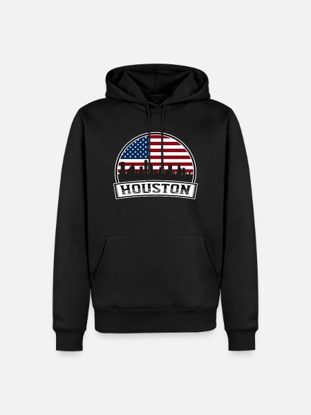 Houston USA - Men’s Premium Organic Hoodie - black