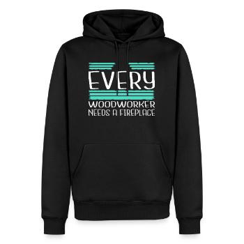 carpentry funny carpenter quotes tree feller - Männer Premium Bio Hoodie - Schwarz - Vorne - Nico (187cm)