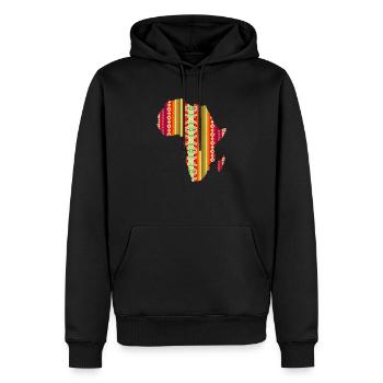 Afrika - Männer Premium Bio Hoodie - Schwarz - Vorne - Nico (187cm)
