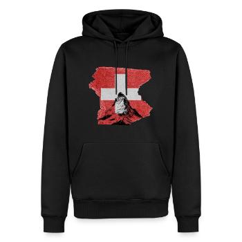 Schweiz / Matterhorn - Männer Premium Bio Hoodie - Schwarz - Vorne - Nico (187cm)