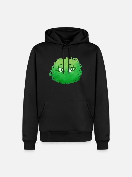 Petit Monstre pelote n°3 – vert - Sweat à capuche Premium bio Homme - noir