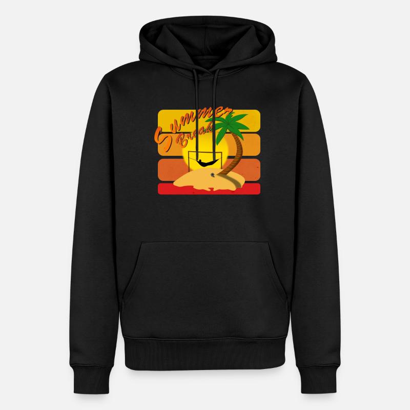SummerBreak - Männer Premium Bio Hoodie - Schwarz