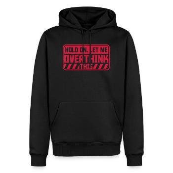 Permettez-moi d’exagérer - Sweat à capuche Premium bio Homme - noir - Devant - Nico (187cm)