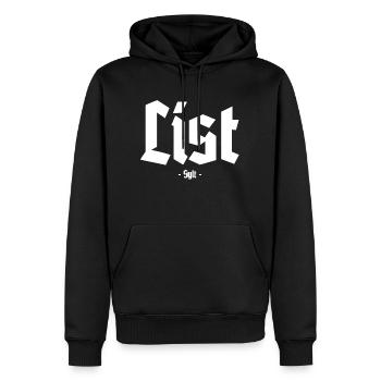 List - Sylt - Nordsee - Insel - Urlaub - Strand - Männer Premium Bio Hoodie - Schwarz - Vorne - Nico (187cm)